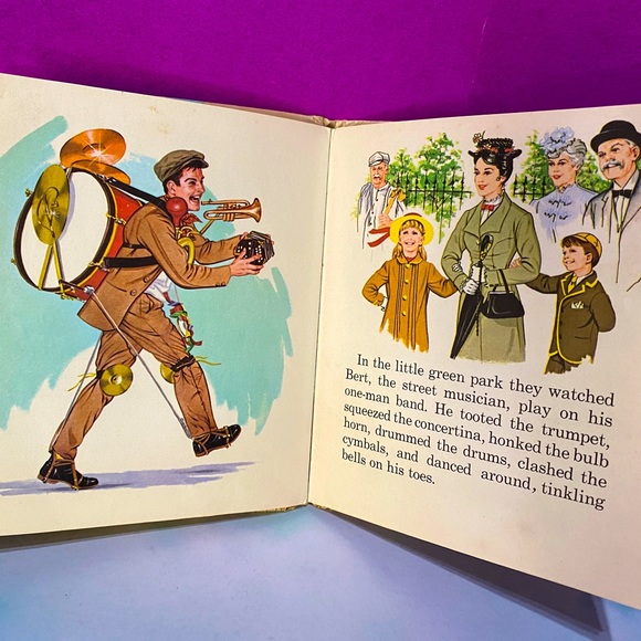 WALT DISNEY’S VTG 1964 MARY POPPINS COLLECTIBLE HARDCOVER BOOK WHITMAN #2450 - Picture 5 of 16